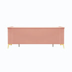 82.7 Velvet 3-Seater Sofa with Gold Metal Legs