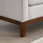 53.5W Elegant Upholstered Bench, Ottoman with Wood Legs & Bolster Pillows for End of Bed, Bedroom, Living Room, Entryway