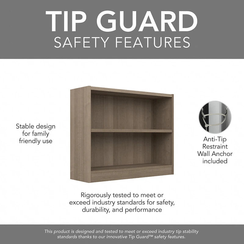 Universal Small 2 Shelf Bookcase Storage