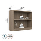 Universal Small 2 Shelf Bookcase Storage