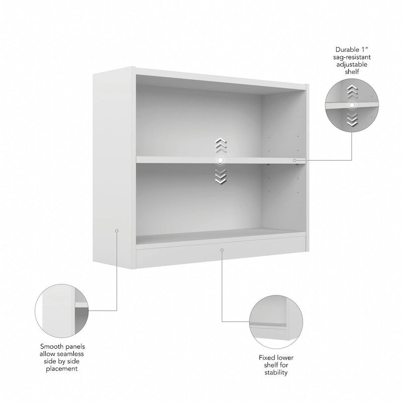 Universal Small 2 Shelf Bookcase Storage