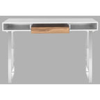Modern White/ Chrome Computer Desk