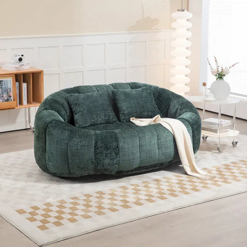 2-Seater Lazy Sofa with High-Density Foam and Oversized Comfort