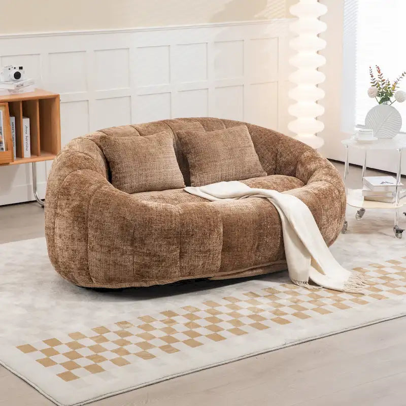 2-Seater Lazy Sofa with High-Density Foam and Oversized Comfort