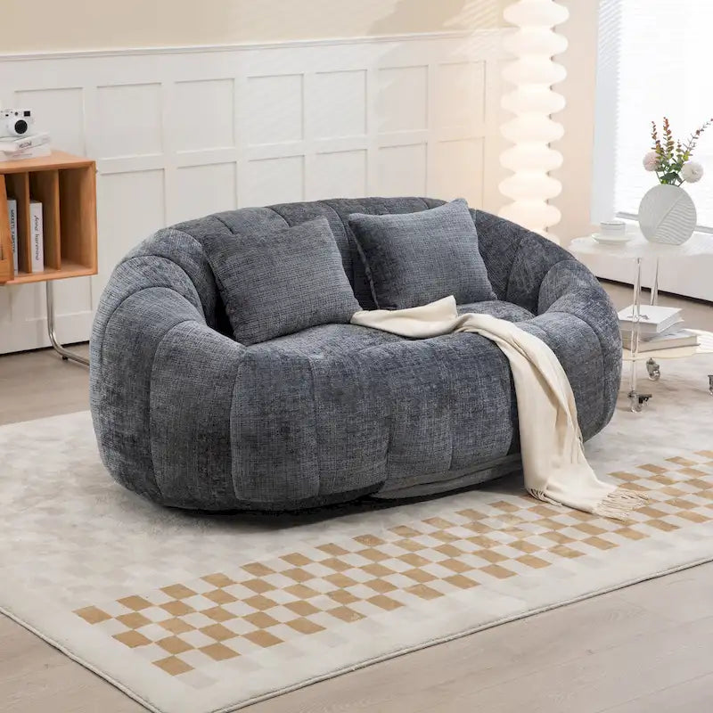 2-Seater Lazy Sofa with High-Density Foam and Oversized Comfort