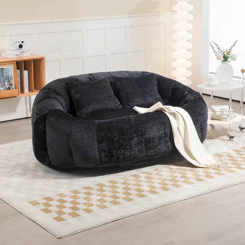 2-Seater Lazy Sofa with High-Density Foam and Oversized Comfort