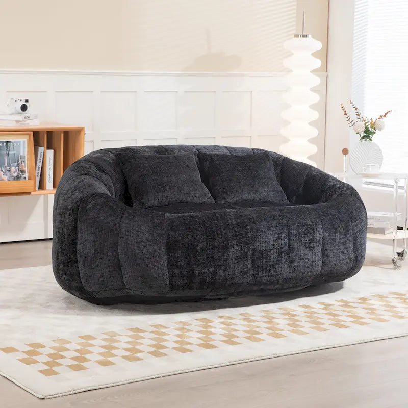 2-Seater Lazy Sofa with High-Density Foam and Oversized Comfort
