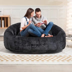 2-Seater Lazy Sofa with High-Density Foam and Oversized Comfort