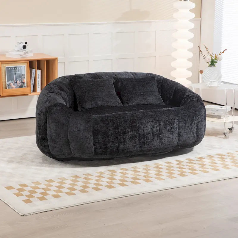 2-Seater Lazy Sofa with High-Density Foam and Oversized Comfort
