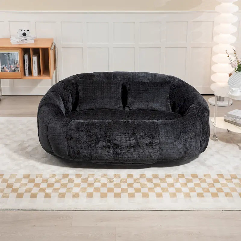 2-Seater Lazy Sofa with High-Density Foam and Oversized Comfort