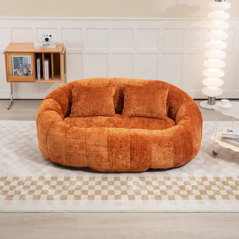 2-Seater Lazy Sofa with High-Density Foam and Oversized Comfort