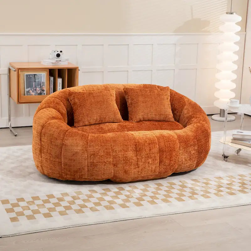 2-Seater Lazy Sofa with High-Density Foam and Oversized Comfort
