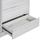 Open Wardrobe Closet with 4 Drawers, 3 Shelves & Hanging Rod Freestanding Wooden Armoire Closet for Bedroom