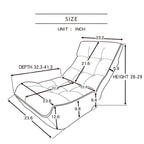 Tatami Balcony Japanese Reclining Chair - 41.30 x 23.60 x 29.00