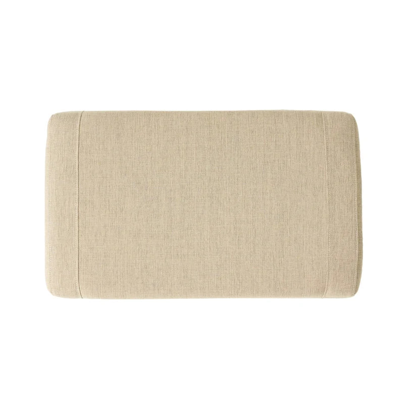 Elaine Light Beige Tufted Fabric Club Chair with Ottoman