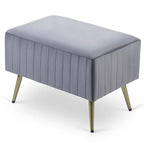 24 Modern Upholstered Entryway Bench with Padded Velvet Seat