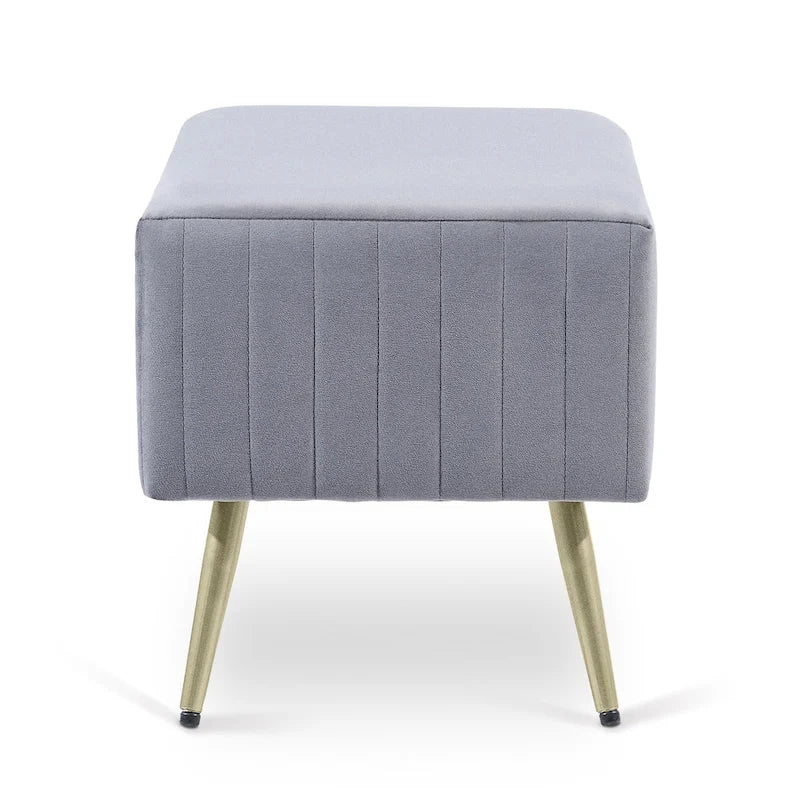 24 Modern Upholstered Entryway Bench with Padded Velvet Seat