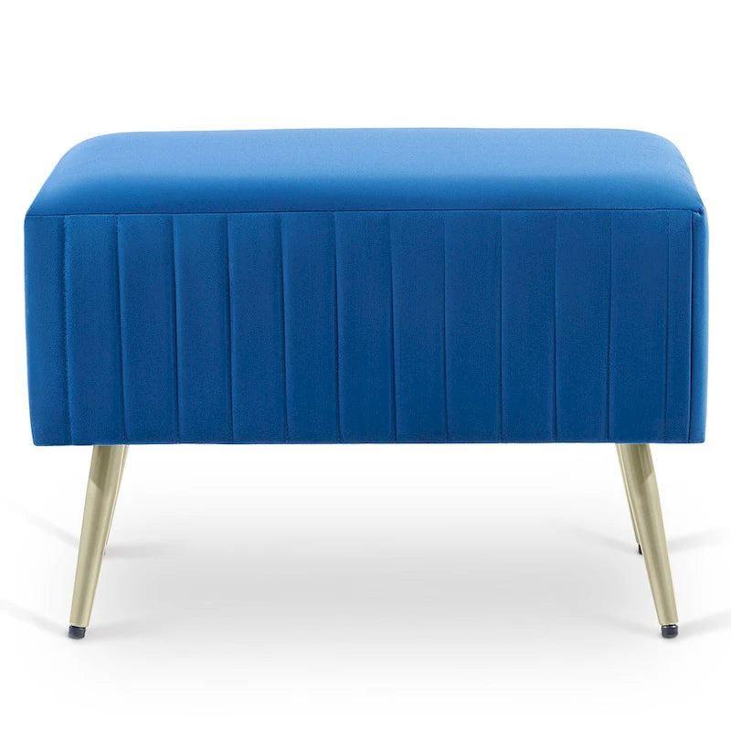 24 Modern Upholstered Entryway Bench with Padded Velvet Seat