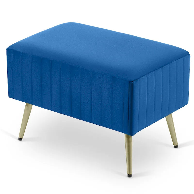 24 Modern Upholstered Entryway Bench with Padded Velvet Seat