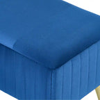 24 Modern Upholstered Entryway Bench with Padded Velvet Seat