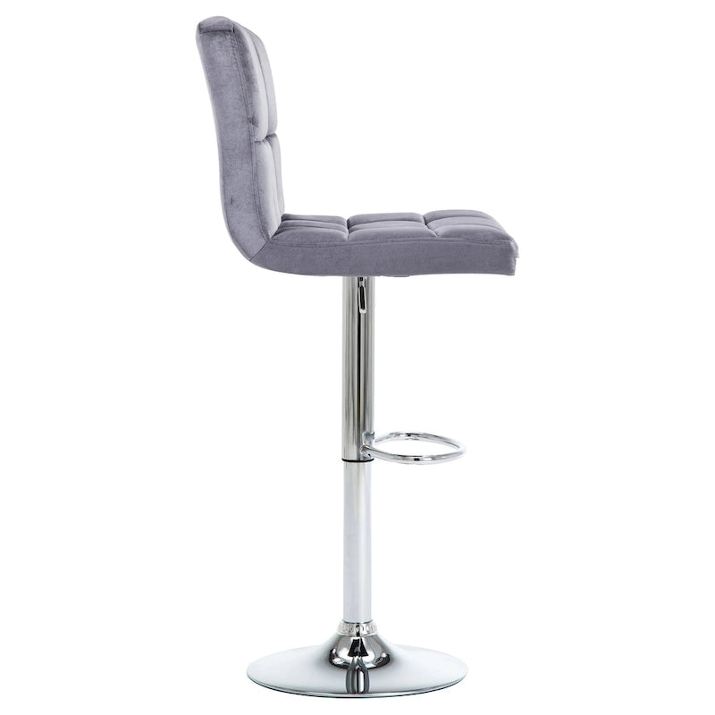 Faux Leather or Velvet Upholstered Adjustable Barstools Counter Bar Pub Height Stools set of 2