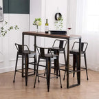 Bar Stools 24 Inches Metal bar stools with backs