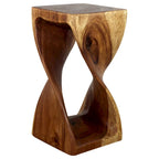 Original Wood Twist Stool 12 X 12 X 23 In High Walnut Oil - 12 x 12 x 23