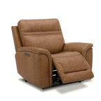 Cooper Leather Power Recliner - Camel