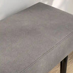 39 End of Bed Bench, Upholstered Entryway Bench with Steel Legs, Bedroom Bench, Gray