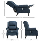 Heated Vibrating Massage Chair,Accent Sofa Upholstered Massage Recliner Chair Push-back with Remote Controller