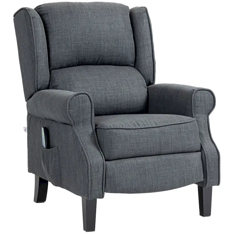 Heated Vibrating Massage Chair,Accent Sofa Upholstered Massage Recliner Chair Push-back with Remote Controller