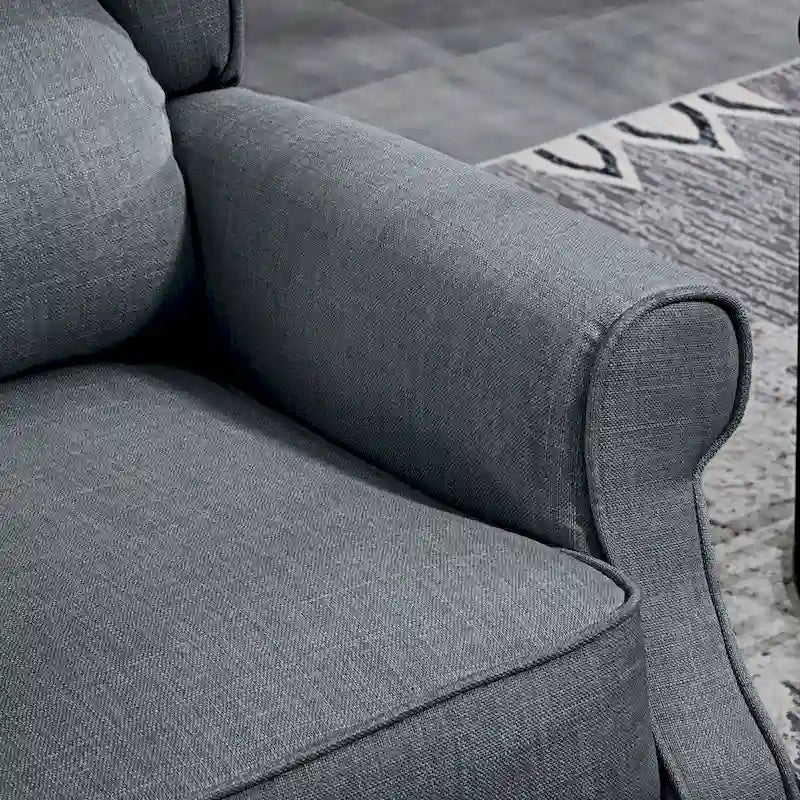 Heated Vibrating Massage Chair,Accent Sofa Upholstered Massage Recliner Chair Push-back with Remote Controller