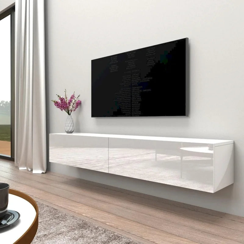 71-in. Modern Glossy Wall-mounted Floating TV Stand