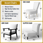 Multicolor Trendy Geometric  Upholstered Patterned Accent Chair and Arm Chair