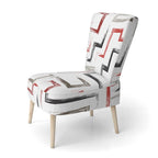 Multicolor Trendy Geometric  Upholstered Patterned Accent Chair and Arm Chair