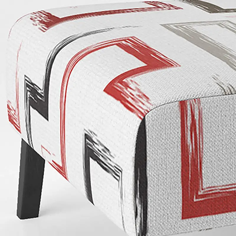 Multicolor Trendy Geometric  Upholstered Patterned Accent Chair and Arm Chair