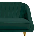Tufted Contemporary Loveseat Sofa Chair With Gold Metal Legs Two-Seat Sofa for Living Room Bedroom