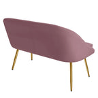 Tufted Contemporary Loveseat Sofa Chair With Gold Metal Legs Two-Seat Sofa for Living Room Bedroom