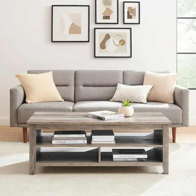 Coastal Grooved-Side Coffee Table