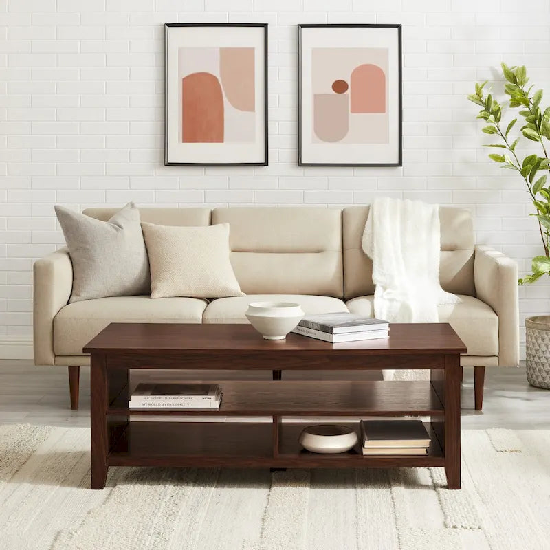 Coastal Grooved-Side Coffee Table