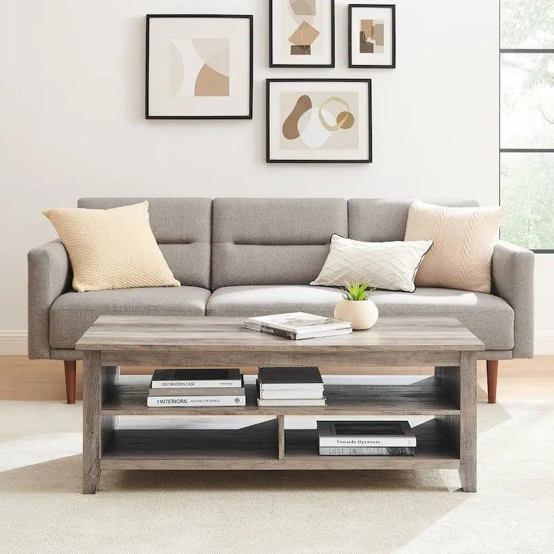 Coastal Grooved-Side Coffee Table