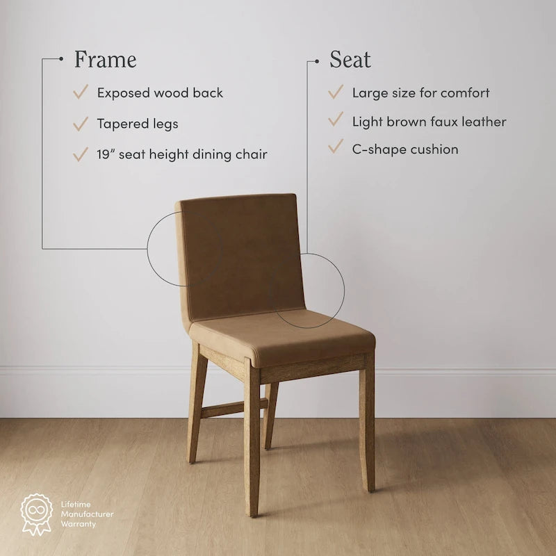 Gracie Modern Dining Chair, Upholstered Accent Dining Chair