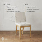 Gracie Modern Dining Chair, Upholstered Accent Dining Chair