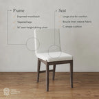 Gracie Modern Dining Chair, Upholstered Accent Dining Chair