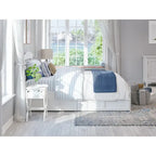 Platform Bed with Footboard and 2 Storage Drawers