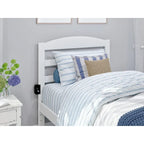 Platform Bed with Footboard and 2 Storage Drawers