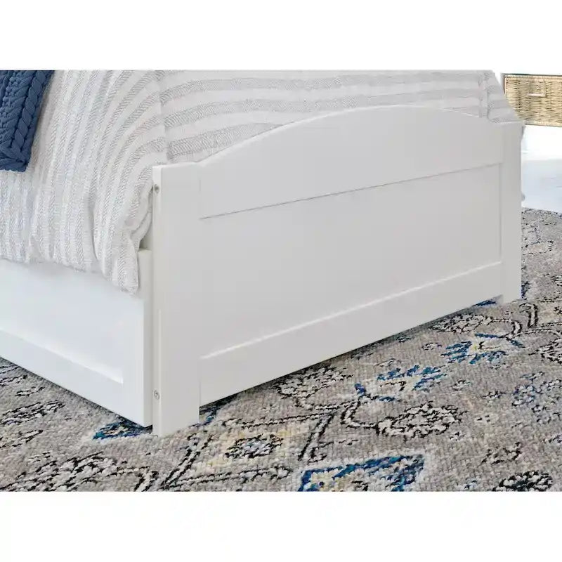 Platform Bed with Footboard and 2 Storage Drawers