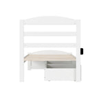 Platform Bed with Footboard and 2 Storage Drawers