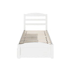 Platform Bed with Footboard and 2 Storage Drawers