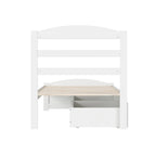 Platform Bed with Footboard and 2 Storage Drawers